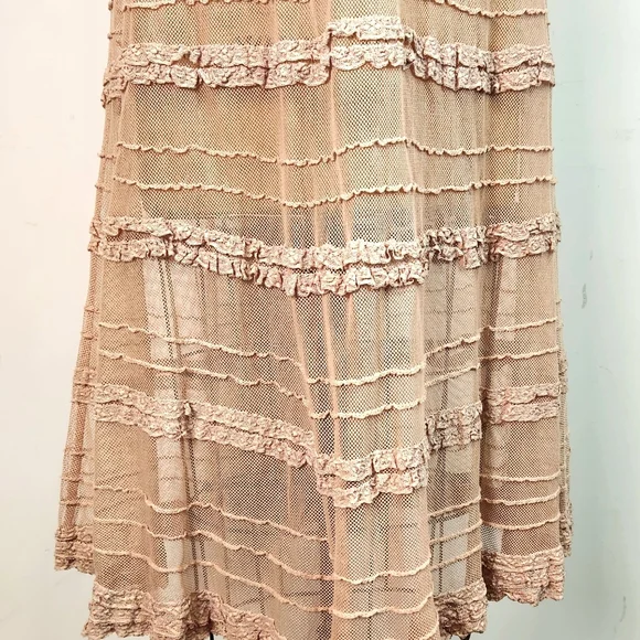 Magnolia Pearl Women's Blush Layered Midi Dress - Picture 9 of 16